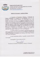 CONVOCAÇÃO PARA AUDIÊNCIA PÚBLICA