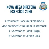 Eleita nova mesa diretora para o exercício de 2026